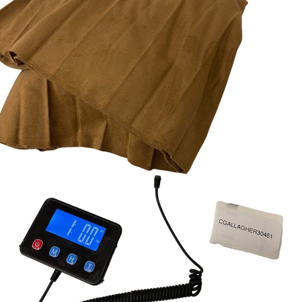 Zara Womens Pleated Faux Suede Midi Skirt L Large Light Brown 9596/974 NWT - Picture 14 of 14